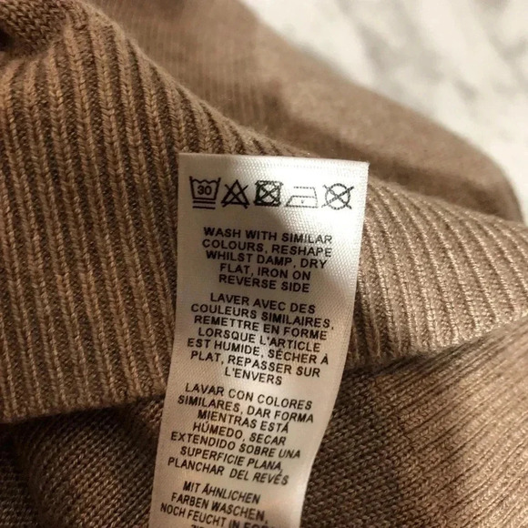 ASOS Knit Turtleneck Sweater Tan Size  8 - Picture 6 of 6